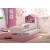 Cama Casinha de Boneca com cama auxiliar, nichos, prateleira e colchões Rosa - Vitamov 