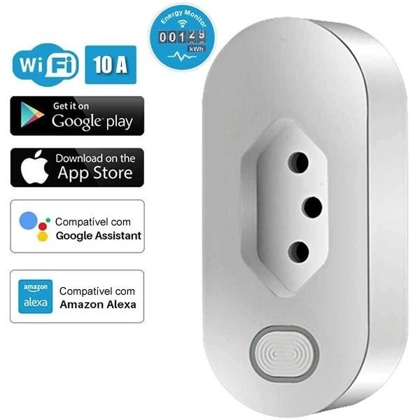 Tomada Inteligente Wifi Smart Home 10A - Novadigital
